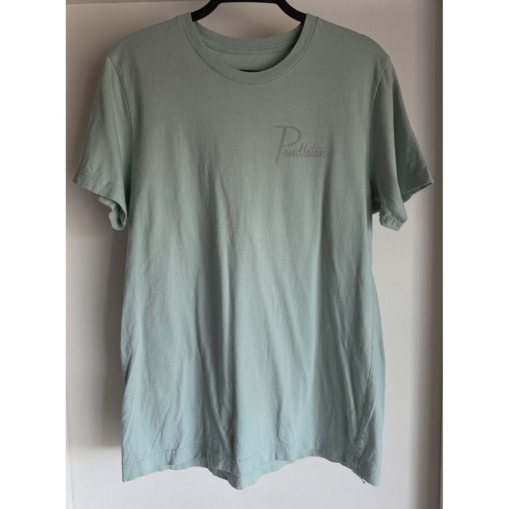 Pendleton T-Shirt M Light Green Graphic Crew Neck Casual Tee Gorpcore Top